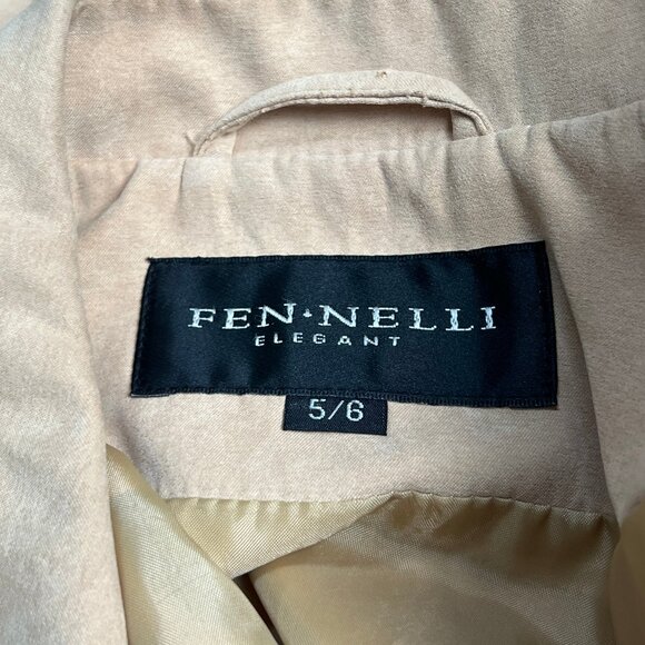 Vintage 90s Y2K Long Faux Suede Leather Peacoat Trench Jacket Quiet Luxury Coat - Picture 7 of 9